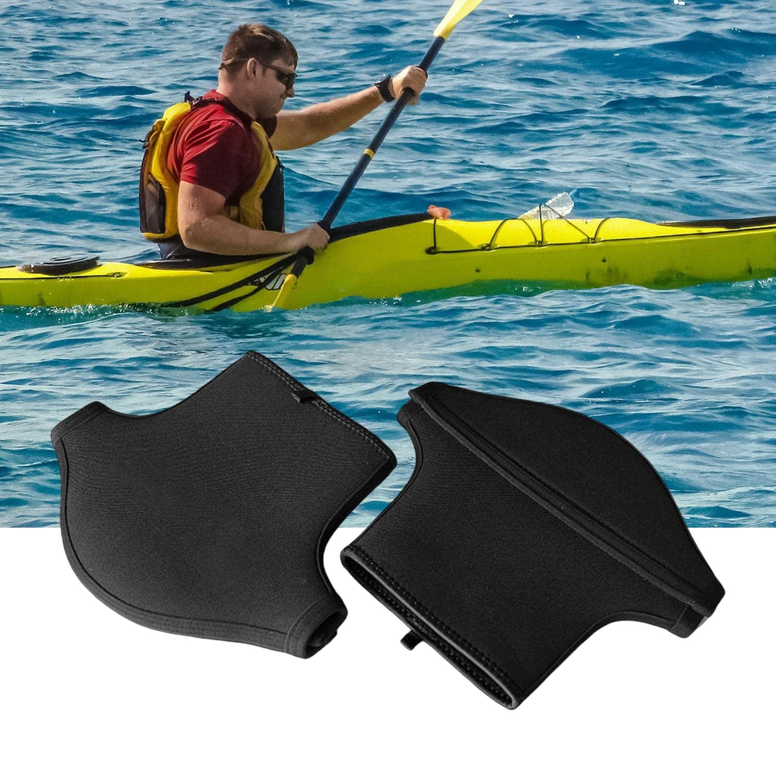 2 manoplas de neopreno para remo de kayak, guantes para rafting y turismo