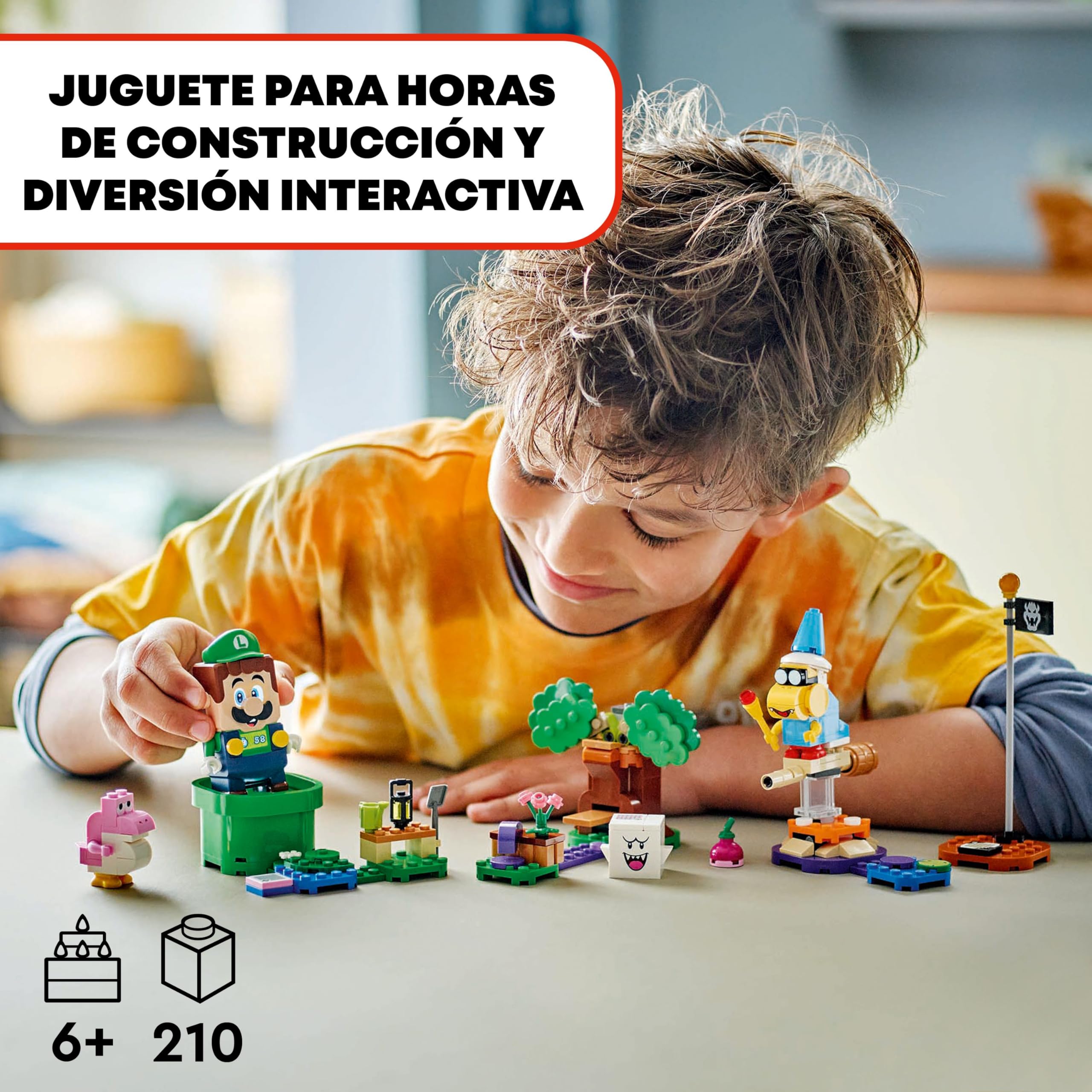 LEGO Super Mario Aventuras Interactivas con LEGO Luigi Juguete de Construcción del Videojuego, Regalo Gamer de Nintendo para Niños y Niñas de 6 Años o Más, Figura de Bebé Yoshi Rosa 71440