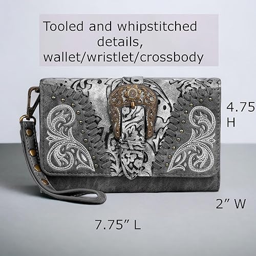 Miniatura 2 de Montana West Billetera para mujer, cartera de secretaria, tarjeta de crédito, billete de moneda, intenta doblar acordeón