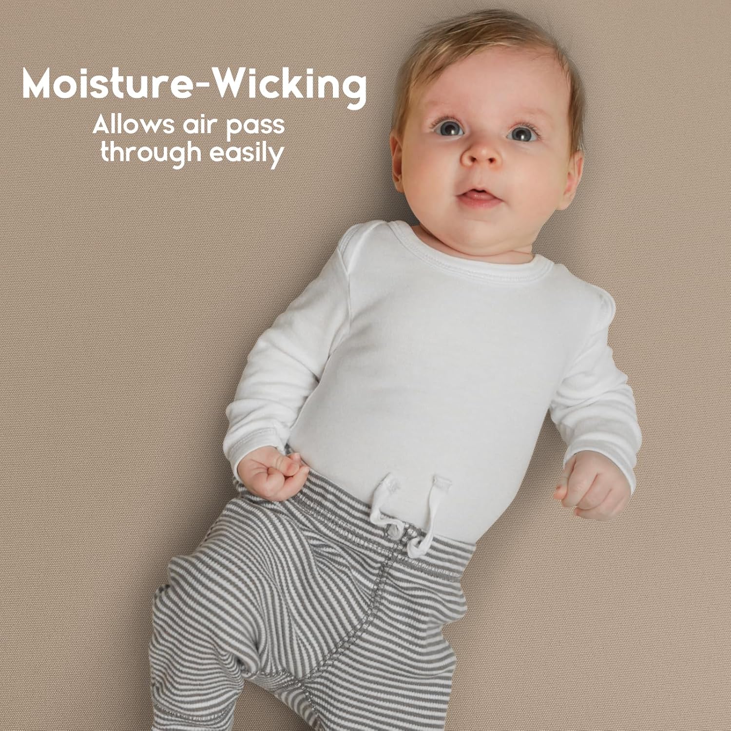 Yoofoss Pack and Play Sheets Fitted, Mini Crib Sheets 2-Pack for Pack N Play Mattress, Stretchy Playard Sheet, Soft and Breathable Brown+Leaf - Image 5