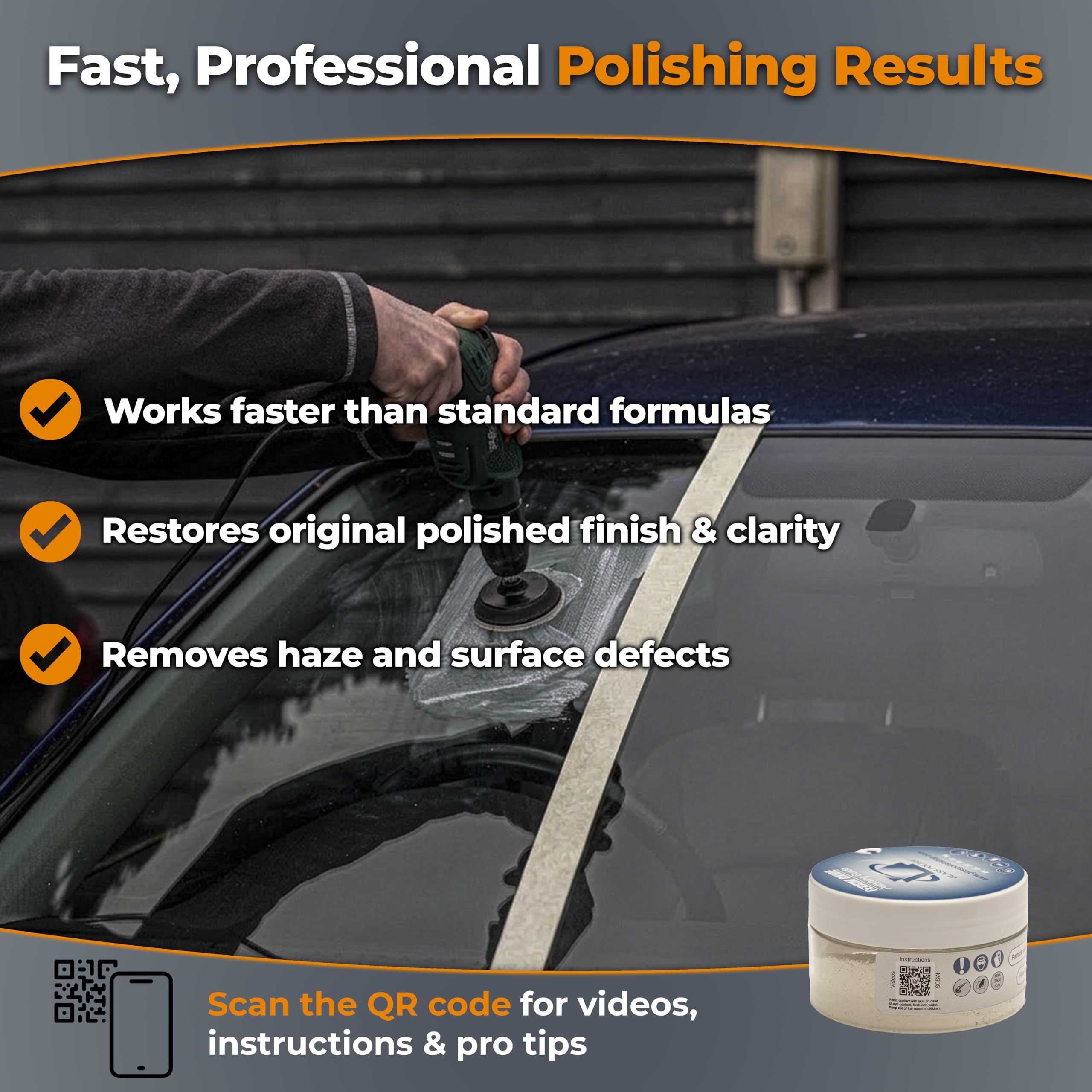 Cerium Oxide Glass Polish - Fine Grade Shine -2