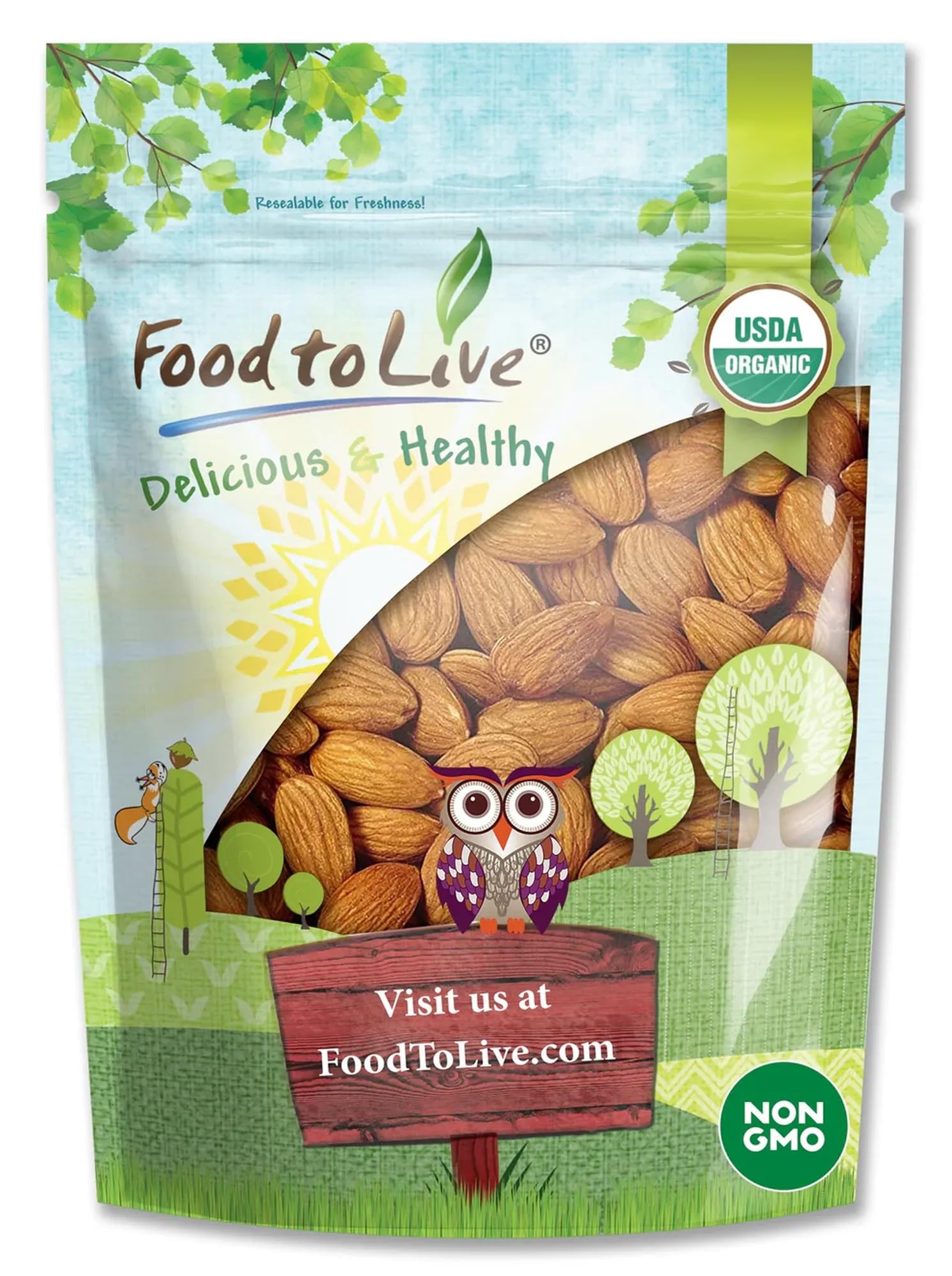 Food to Live Organic Imported Raw Almonds