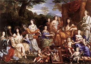 FANBUiHU Classic Art Canvas Picture Posters Art Decor the Family of Louis Xiv by Jean Nocret I Oil Painting for Office Decor 60x90cm