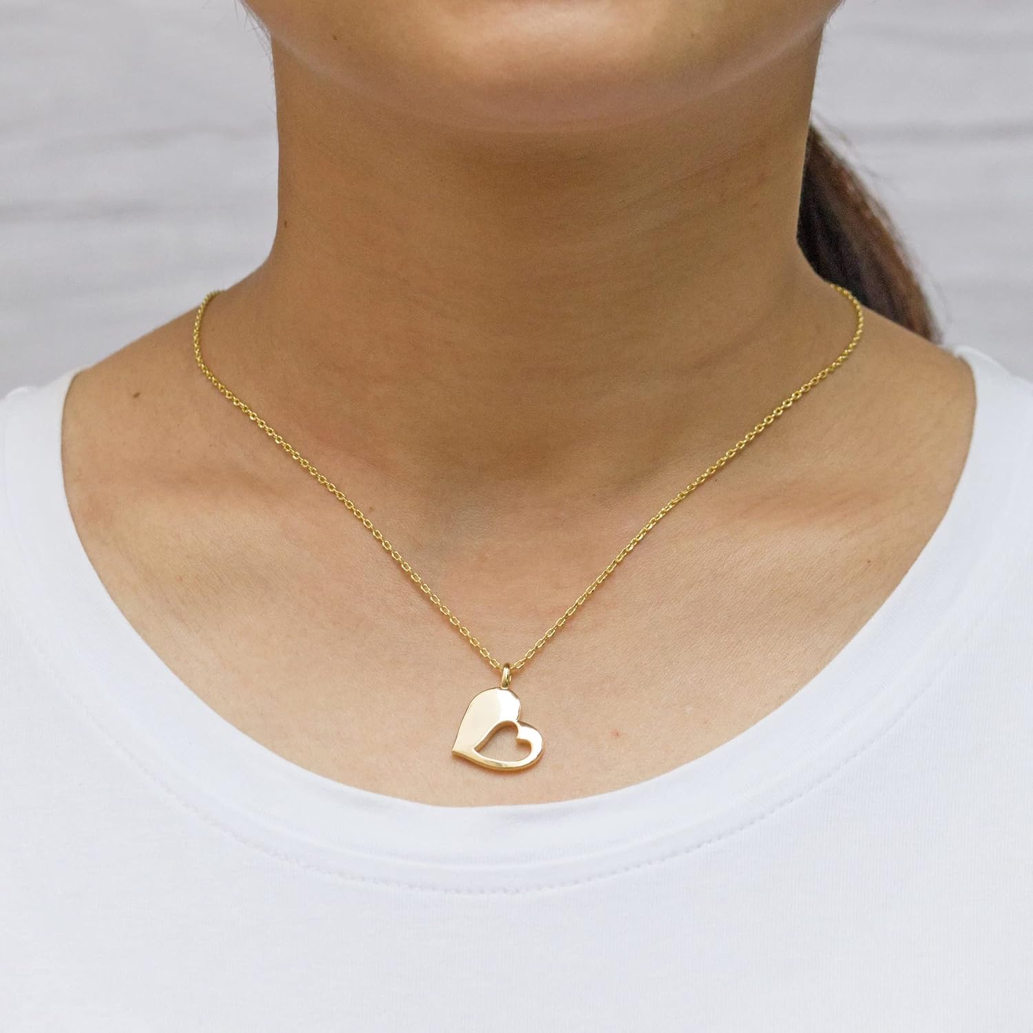 Philip Jones 18k Gold Plated Mother Daughter Piece of My Heart Necklace Set, Adjustable - Image 4