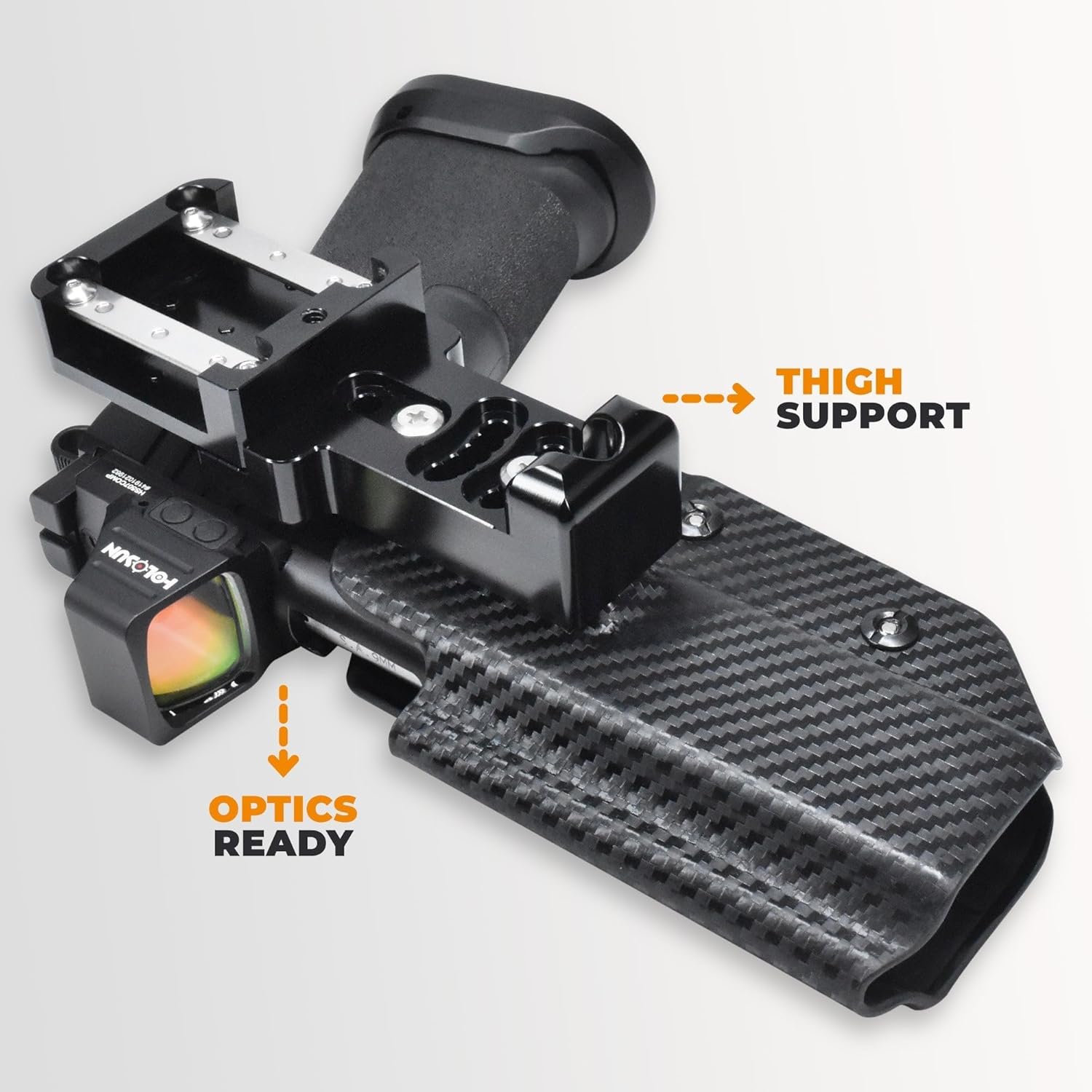 Alloy Competition Holster OWB Fits Stealth Arms Platypus Outside The Waistband Carry Gun Holster Kydex American Made OWB Aluminum Belt Attachment