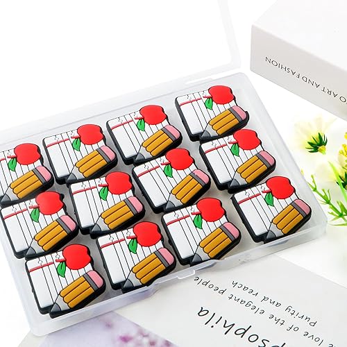 Miniatura 3 de sunrony 12 cuentas focales de silicona, cuentas de silicona para profesores para hacer llaveros, cuentas de silicona para bolígrafos, cuentas de