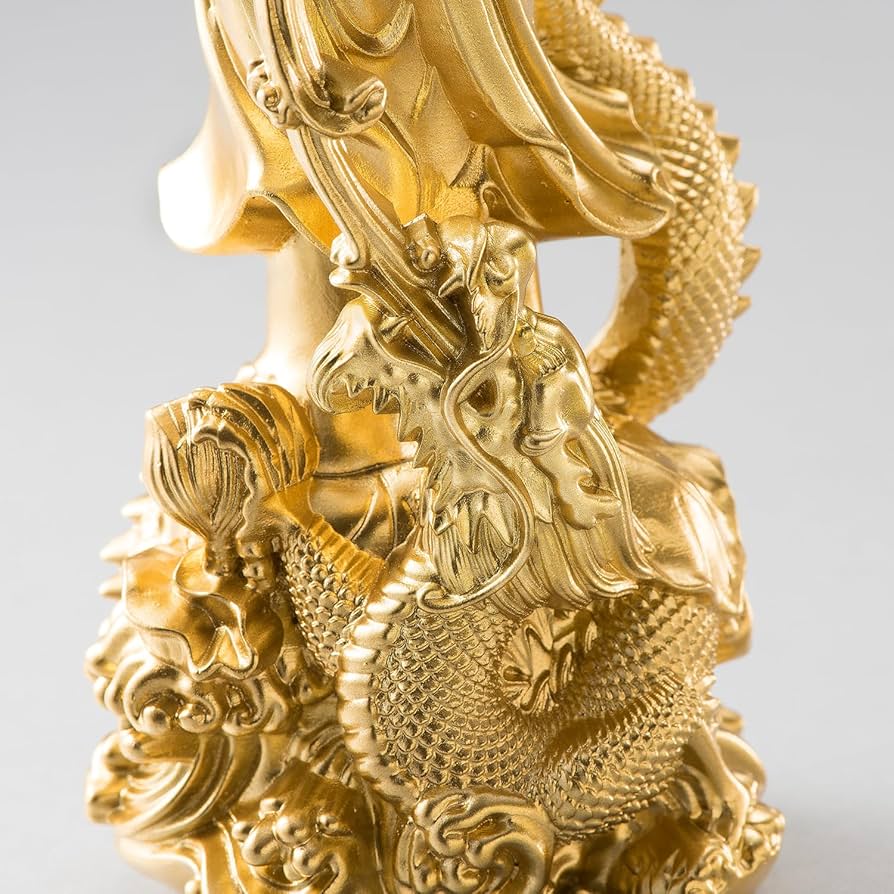 Amazon｜龍上観音菩薩像（厄災除去 運気好転 隆盛繁栄）紙面通販