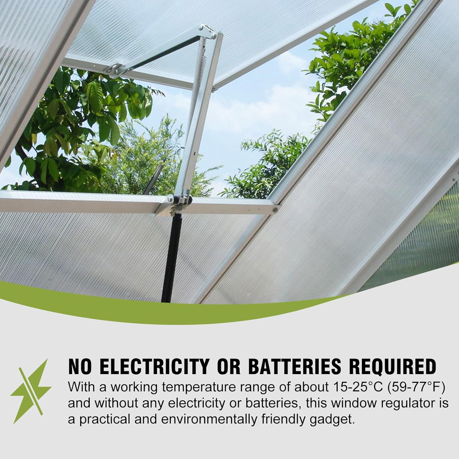 CHANGE MOORE Auto Vent Opener 2Pack Automatic Greenhouse Window Opener, Roof Vent Opener Auto Vent Kit, Sensitive Gardening Tools Automatic Greenhouses Supplies (Single Spring Up to 33lbs)