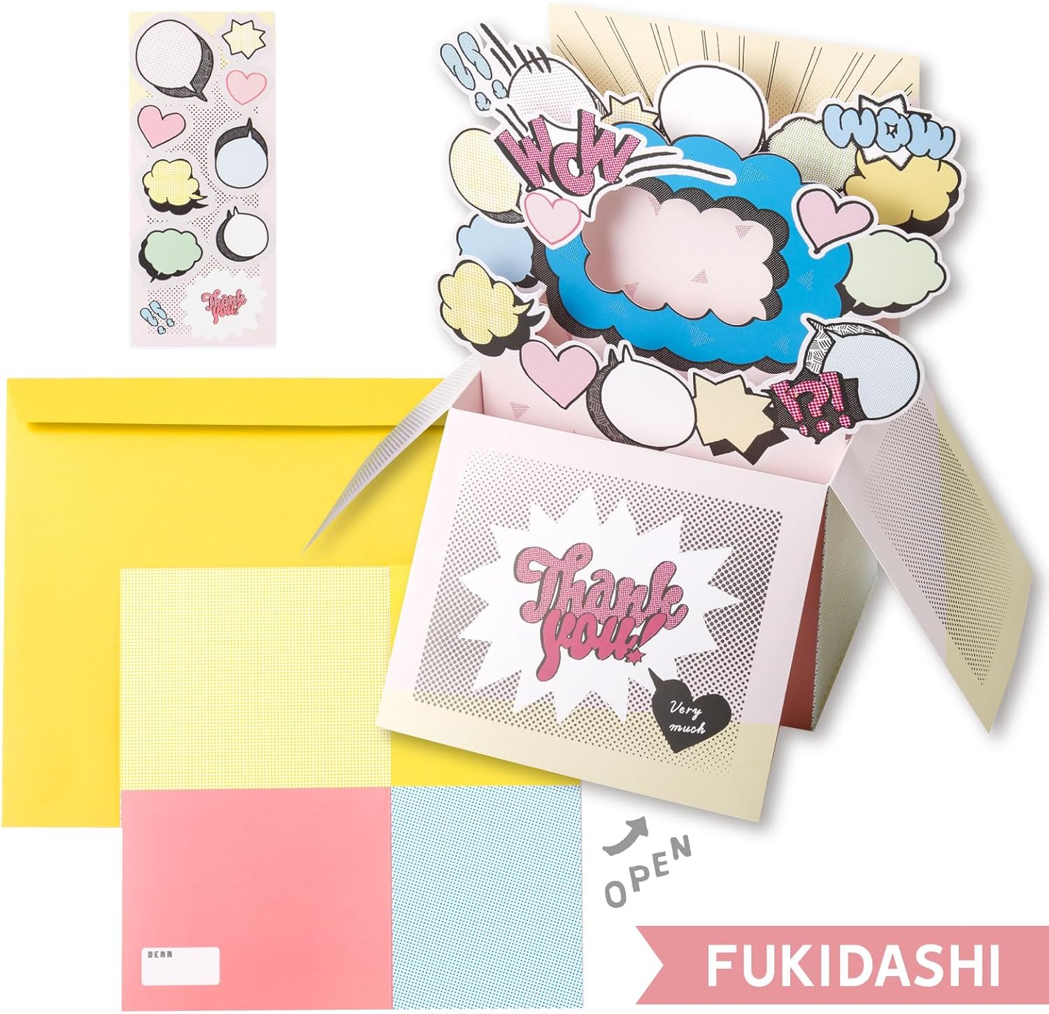 FUKIDASHI GO3L-02 Pop-Up Box Cards, Large