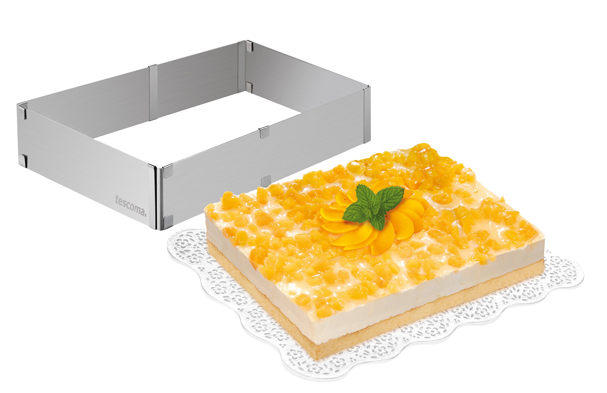 Tescoma 623382 Delicia Anello Regolabile per Torte Rettangolari, 28x20-50x34