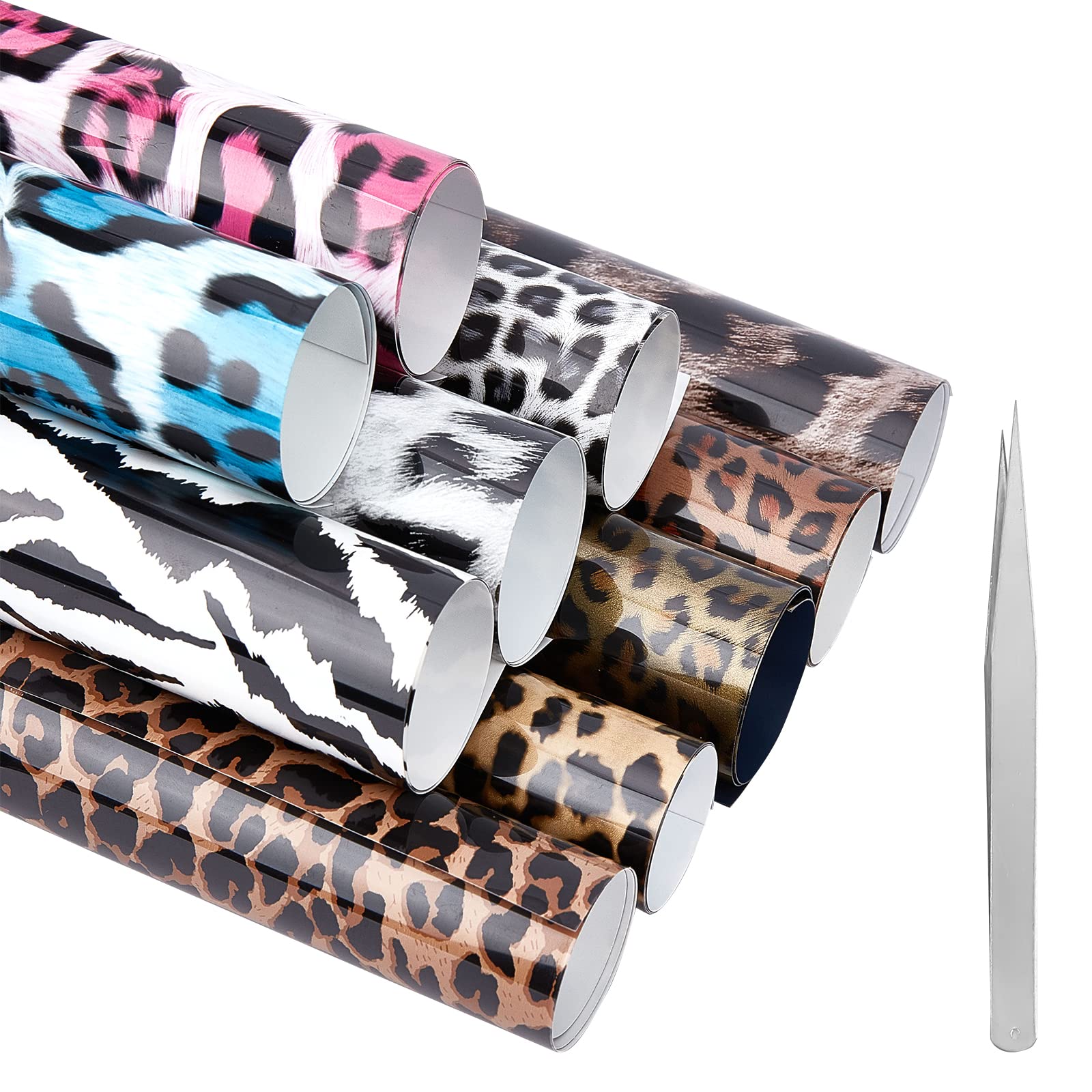 Patchs en vinyle thermocollant nbeads 10 feuilles HTV paillettes pour réparer et décorer