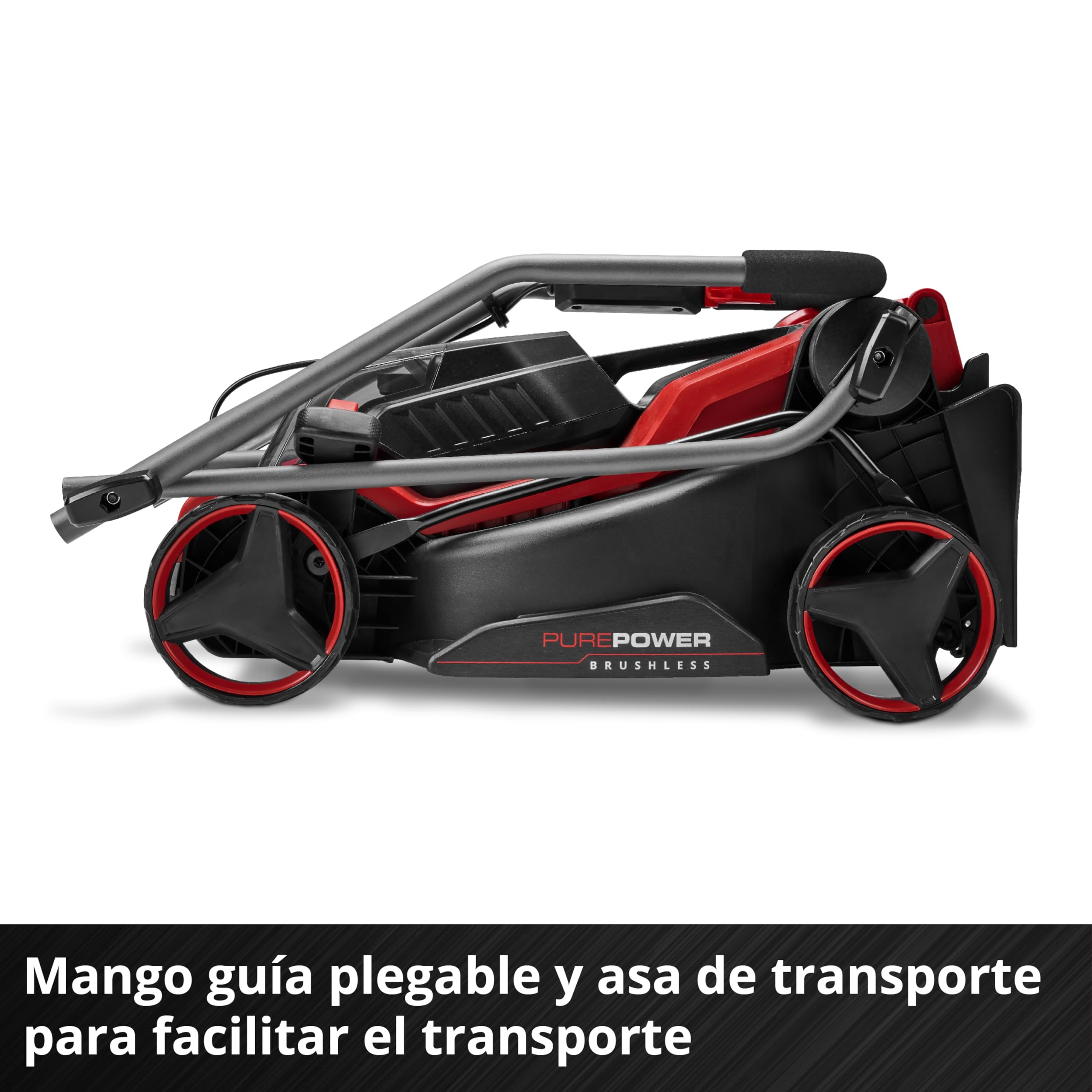 Einhell cortacésped con batería GE-CM 18/32 C Li BL-Solo Power X-Change (18 V, 32 cm de Ancho de Corte, hasta 270 m2, brushless, Cesta 27 l, Corte Cerca del Borde, sin batería)