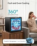 EUHOMY 48 Boîtes Réfrigérateur de boissons refroidisseur-Frigidaire Mini Porte en verre pour boissons à bière Vins, Frigidère de comptoir de boissons avec étagères réglables Bleu LED pour la maison/bureau/domicile/bar, 1.3 cu.ft