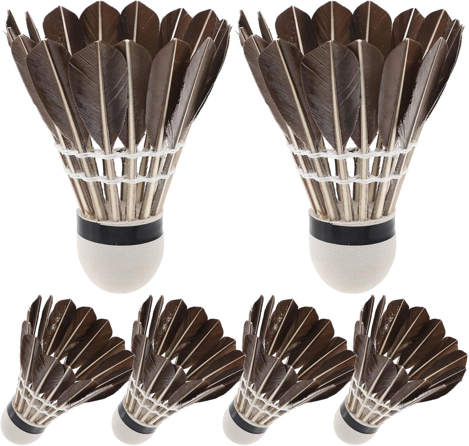 LABRIMP 6Pcs Head Shuttlecocks for Training Lightweight Badminton Birdies for Adults Portable Multi-use Practice Sports Equipment