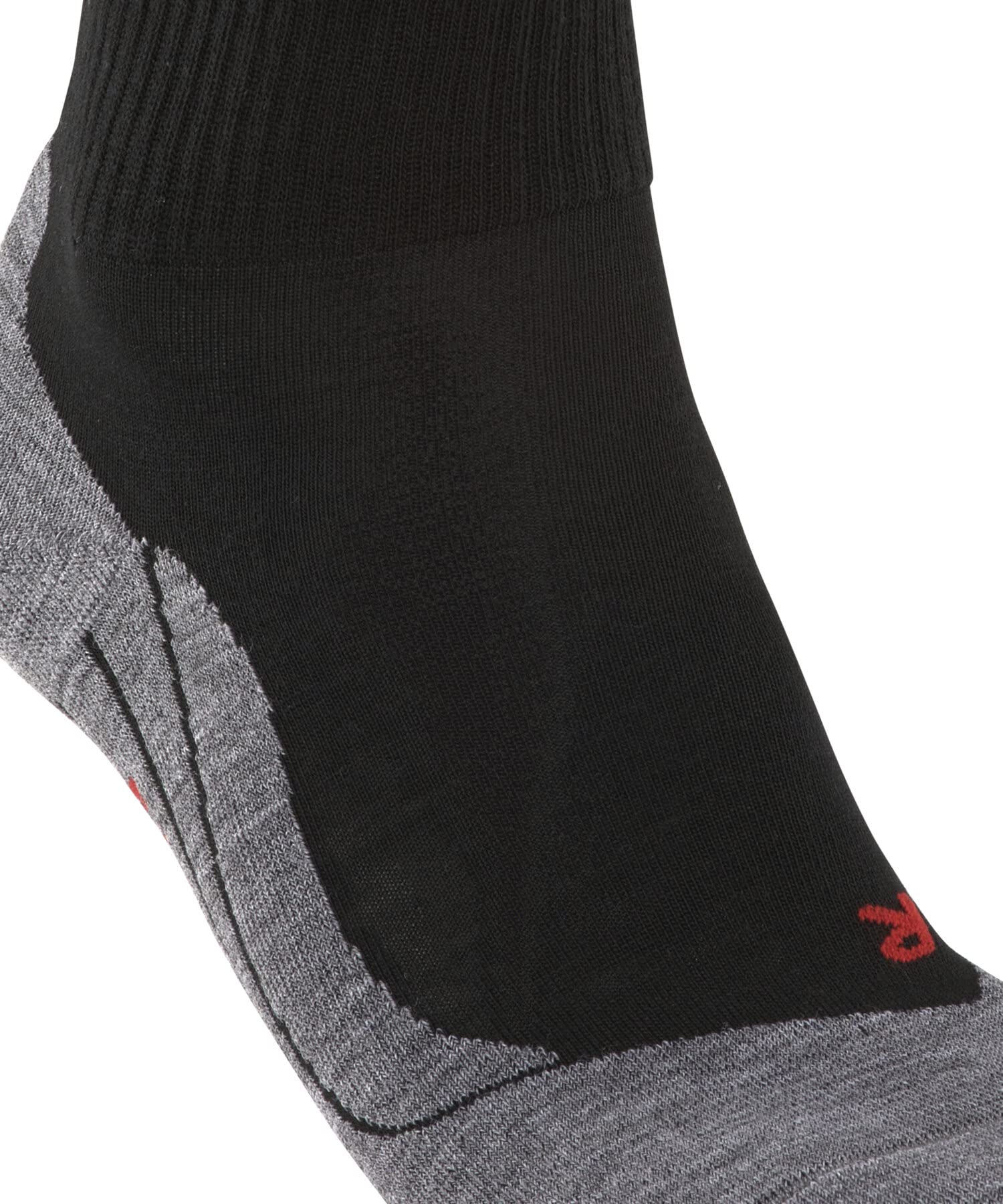 FALKE Mężczyźni Skarpety do wędrówek TK5 Wander Short M Sso wełna materiał funkcjonalny przeciw pęcherzom cienkie 1 Para, Czarny Black-Mix 3010, 46-48
