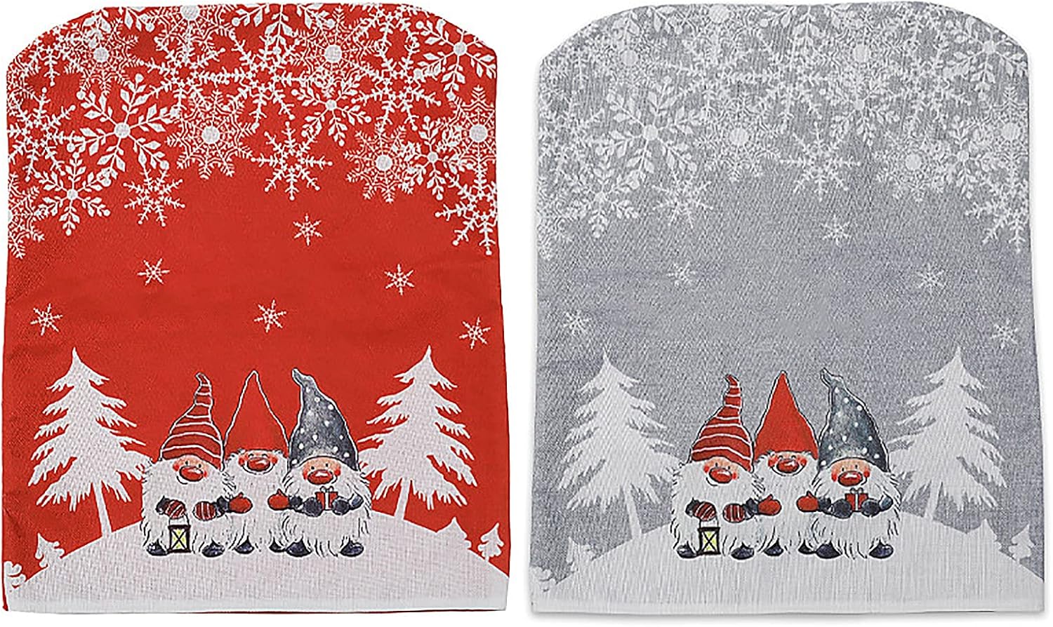 Christmas Chair Covers, 4 Pcs 22.4Ã—18.5Inch Multicolor Xmas Chair Covers Santa Claus Christmas Chair Back Cover Dining Room Chair Covers for Hotel Wedding Party Christmas Decor