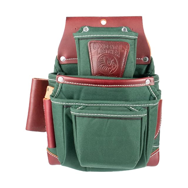 Occidental Leather OxyLights 4 Pouch Fastener Bag - Left Hand - 10 Pockets Tool Holders - Made in