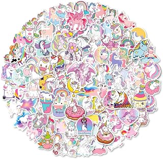 Unicorn Stickers, 100 Pcs Waterproof Vinyl Stickers for Water Bottles Stickers Pack for Kids Cute Stickers for School Students Laptop Kids Friendly
