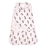 HALO Disney Baby 100% Cotton Sleepsack Swaddle, 3-Way Adjustable Wearable Blanket, TOG 1.5, Minnie Fun, Small, 3-6 Months