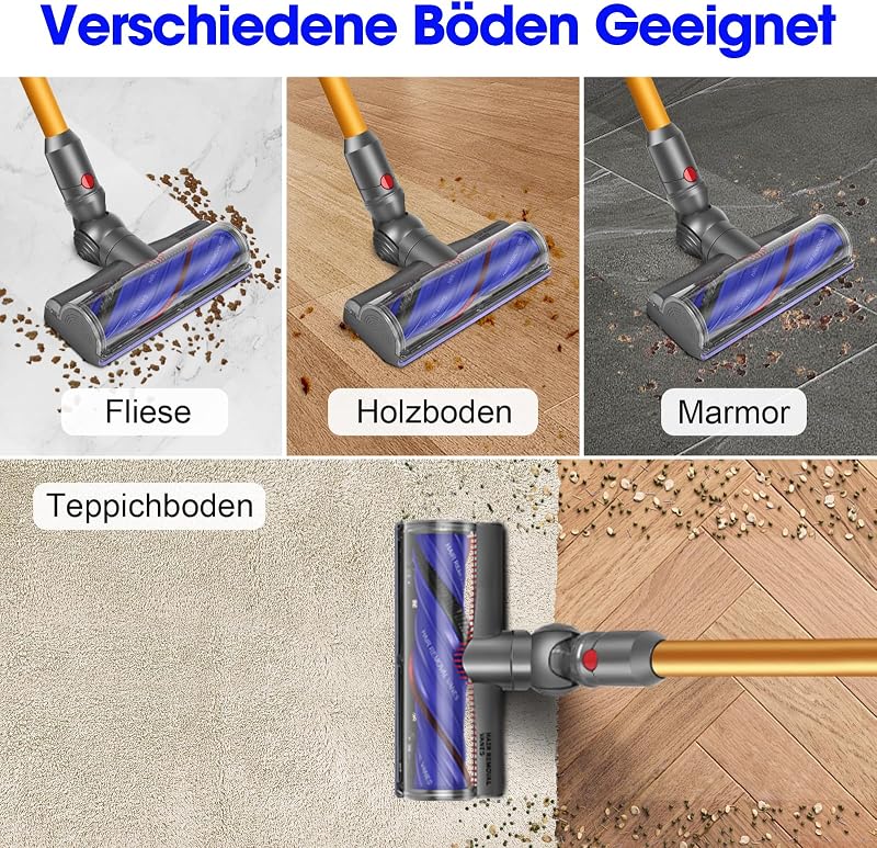 RUKHOOL Elektromos Padlófej Dyson V8 V10 V11 V15 Turbó Kefe Csere Alkatrész