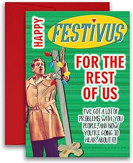 Festivus For the Rest of Us Parody Holiday Card 5x7 inch w/Envelope