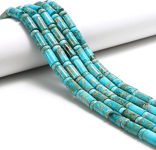 El tubo liso azul claro del sedimento del sedimento del mar cuenta 19.7x32.8 ft m 15.5" filamento para la fabricación de joyas