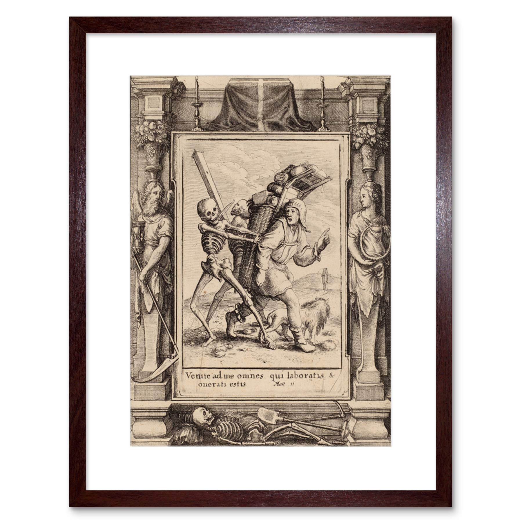Wee Blue Coo Painting Hollar Danse Macabre Peddler Framed Wall Art Print