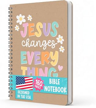 Hadley Designs Christian Journals for Women - Bible Notebook for Note Taking, Church Notes Notebook for Bible Notes, Prayer Journal for Woman, Christian Notebooks for Women, Faith Based Easter Gifts