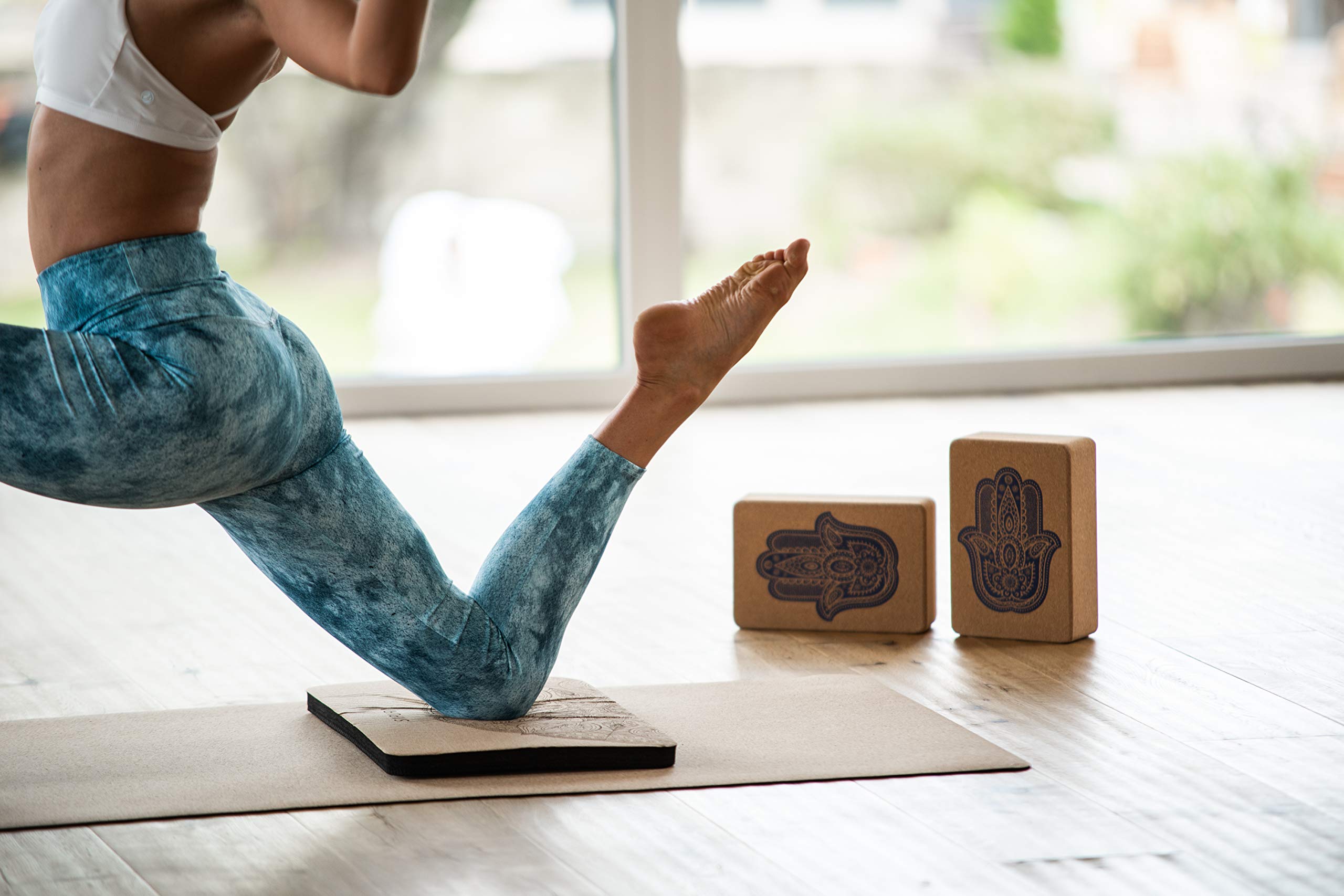 XXL Yogamatte rutschfest - Kork und Naturkautschuk 190cm - Extra lang + Tragegurt + Nachhaltige Yoga Matte groß Überlänge