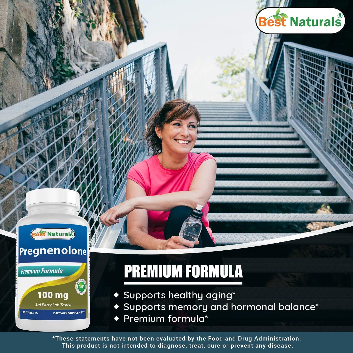 Best Naturals Pregnenolone 100 mg 120 Tablets (120 Count (Pack of 3)), 120 count (Pack of 1) - Image 5