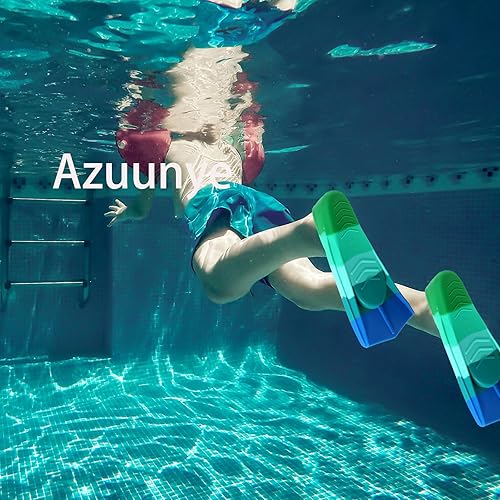 Miniatura 4 de Aletas de natación para niños, de hoja corta, antideslizantes, para entrenamiento de piscina, diseño ligero
