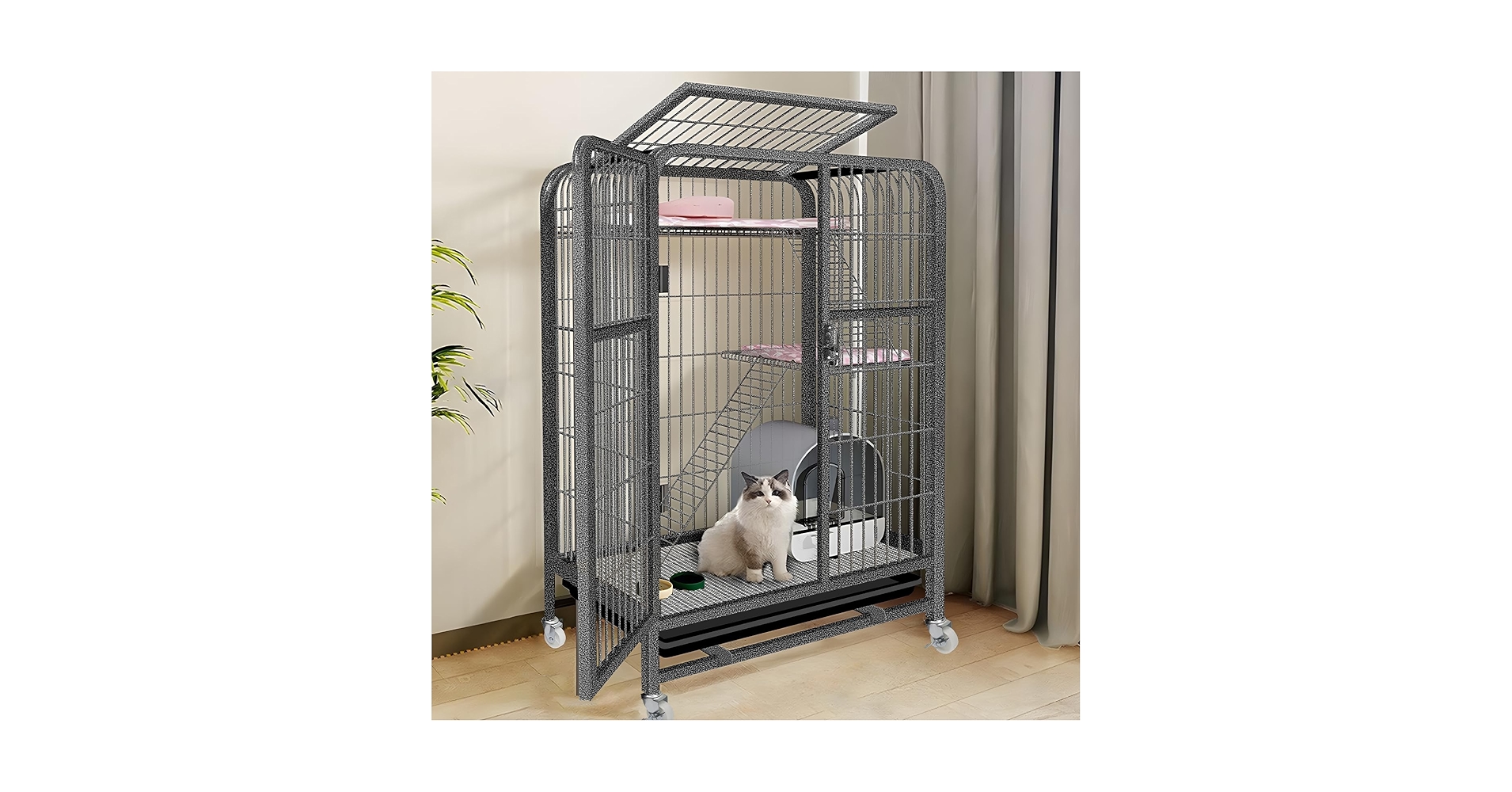 Athvcht 猫ケージ 猫用ケージ 猫ハウス 室内用猫のゲージ Amazon.co.jp: Athvcht 猫ケージ 猫用ケージ 猫ハウス(サイズ