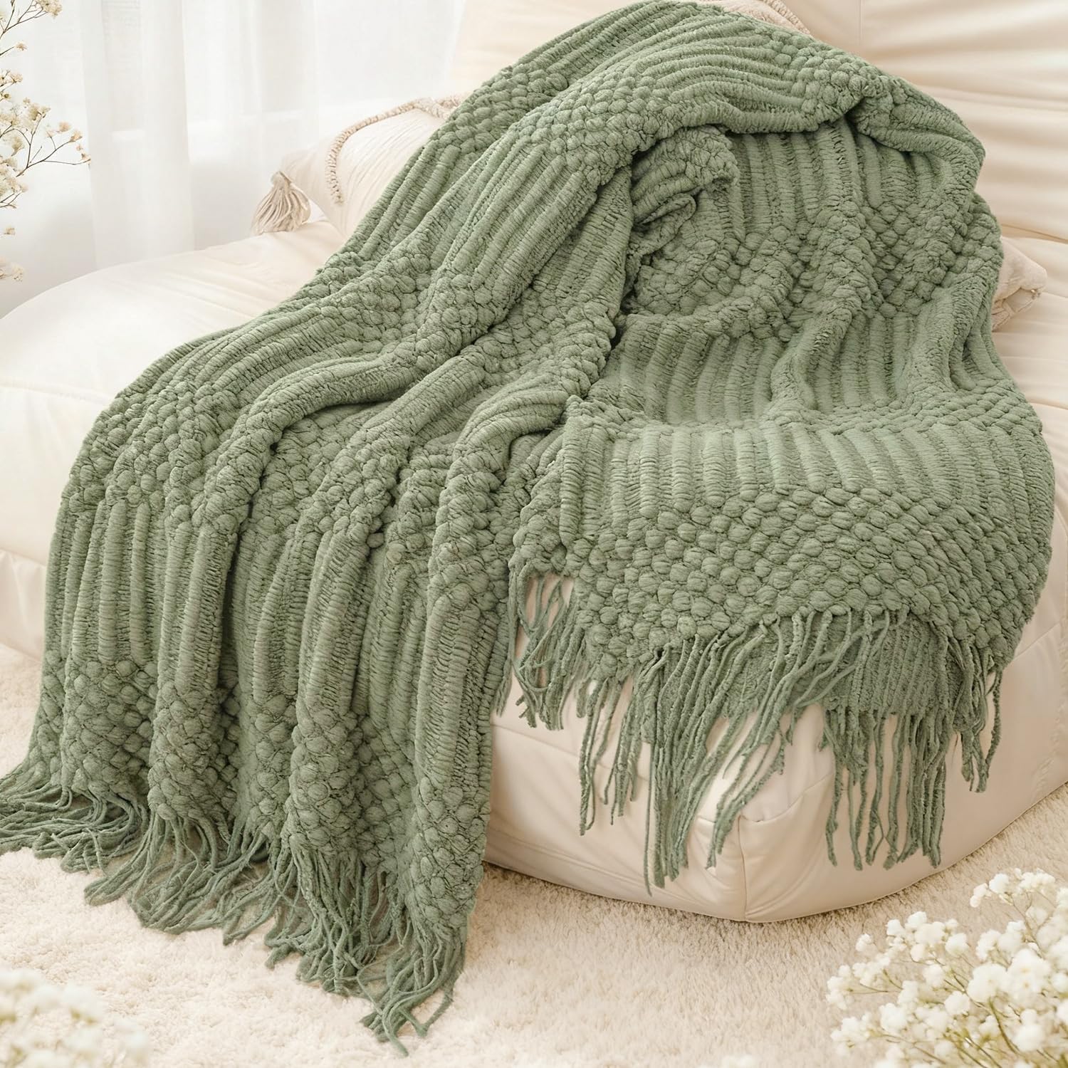 Valentines Day Birthday Gifts for Her Women Mom Wife Girlfriend Daughter Sister| Mothers Day, Self Care, Get Well, Teacher Appreciation Gifts| Care Package Relaxing Spa Gift Basket w/ Fringed Blanket - Image 2