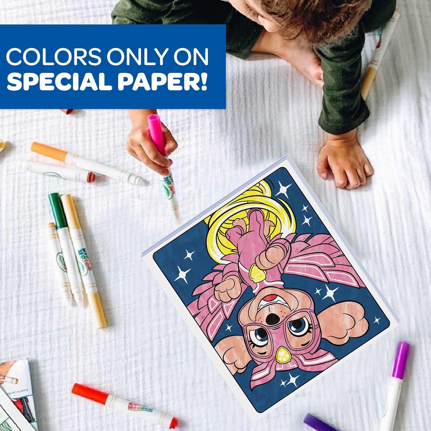 Crayola Color Wonder - Paw Patrol Mess-Free Colouring Book (Includes 18 Colouring Pages and 5 Magic Color Wonder Markers)