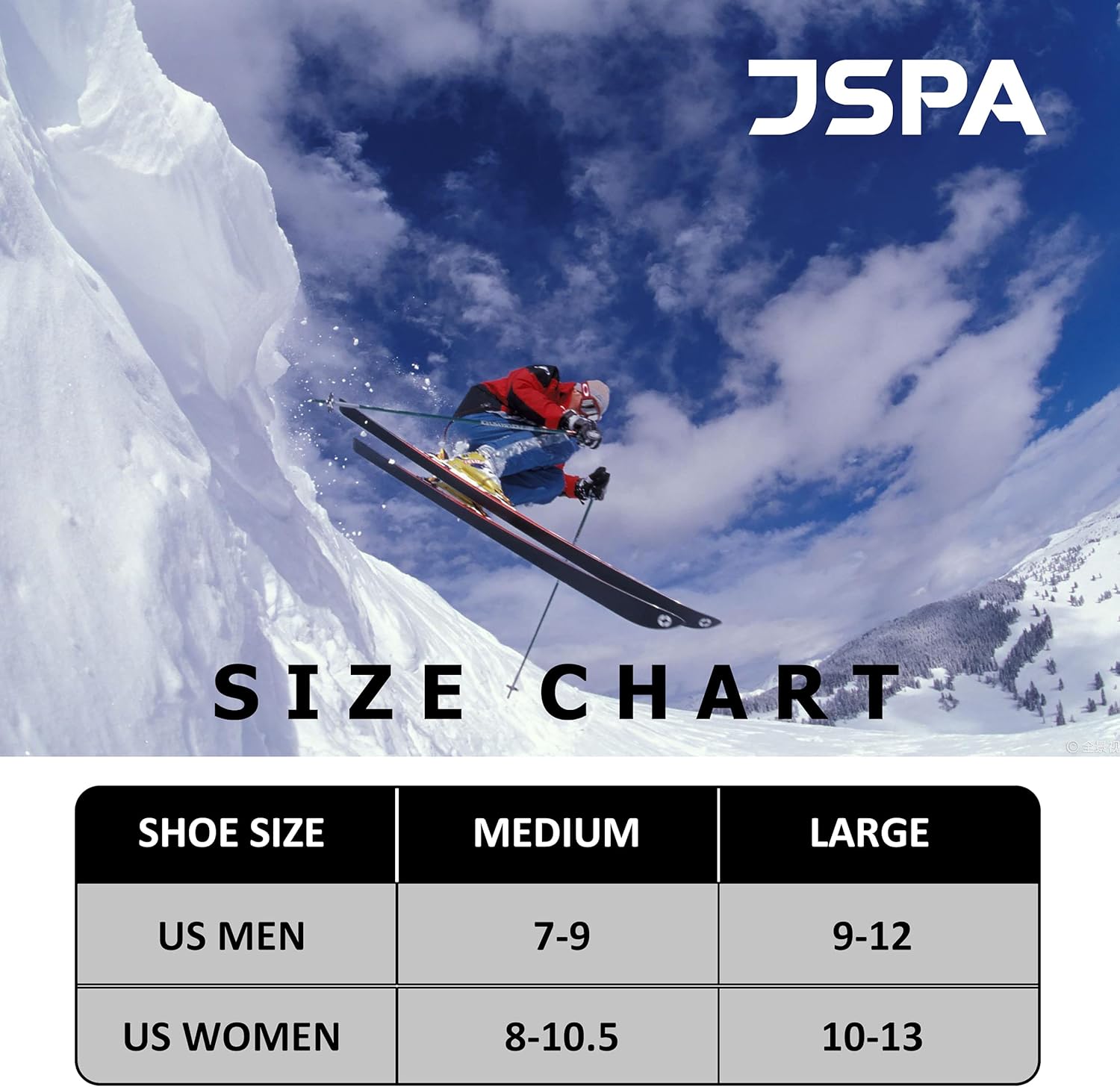 JSPA 2/1 Pack Mens Winter Warm Thermal Socks Womens Insulated Heat Crew Fuzzy Hiking Boot Socks for Outdoor Extreme Cold - Image 2