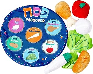 Rite Lite My Soft Seder Set Passover Plush Pesach Food Play Set Jewish Holiday Party Favor Matzah Dish Table Decoration fo...