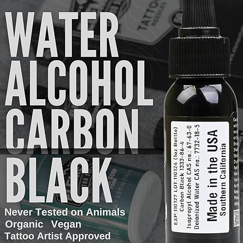 Vista 5 de Element Tattoo Supply - Tinta de tatuaje negra prémium - Tinta de tatuaje profesional y suministros para contorno, sombreado y mezcla - Tinta