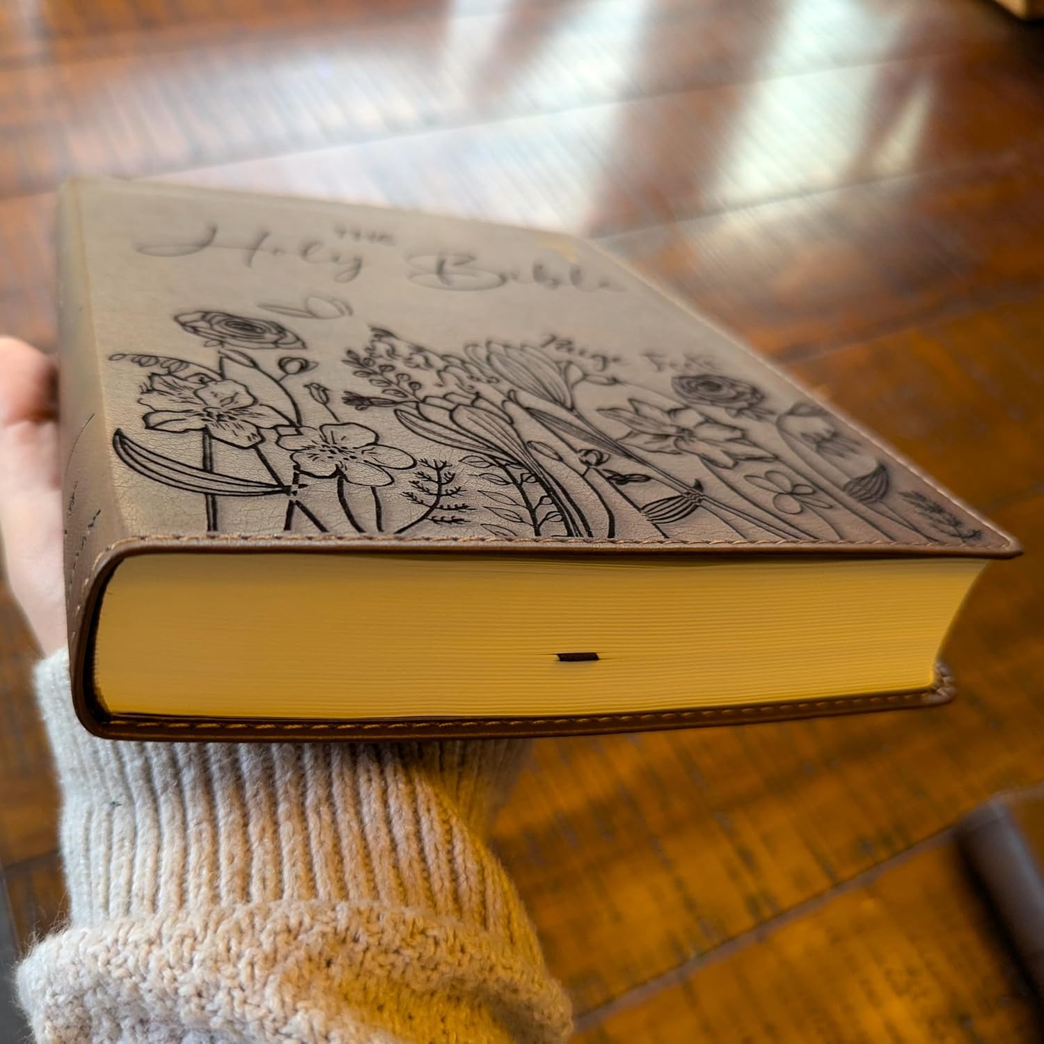 NIV Bible, Custom Holy Bible, New International Version (Flowers Personalized)