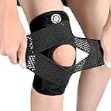Knee Brace with Side Stabilizers for Knee Pain, Adjustable Knee Support for Meniscus Tear ACL MCL Arthritis Injury Recovery, Breathable Knee Wrap for Men & Women, Workout, Sports (Black, Medium)