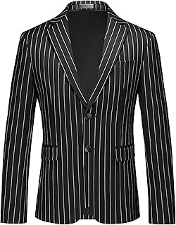 Men’s Striped Sport Coat – Slim Fit Pinstripe Blazer Suit Jacket for Men, Business Casual Dress Coat