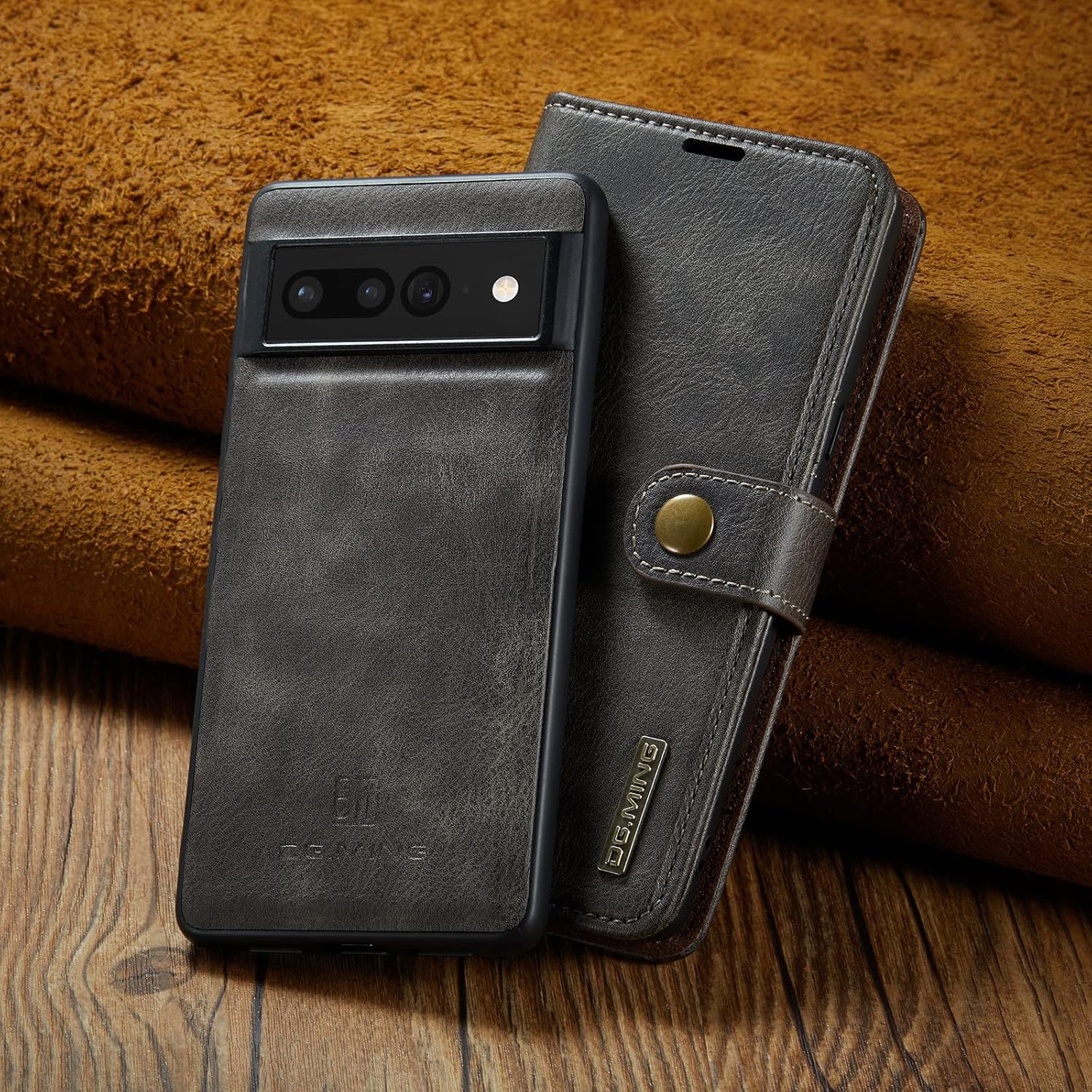 Phone Flip Case Cover for Google Pixel 7 Pro Case, DG.MING 2 in 1