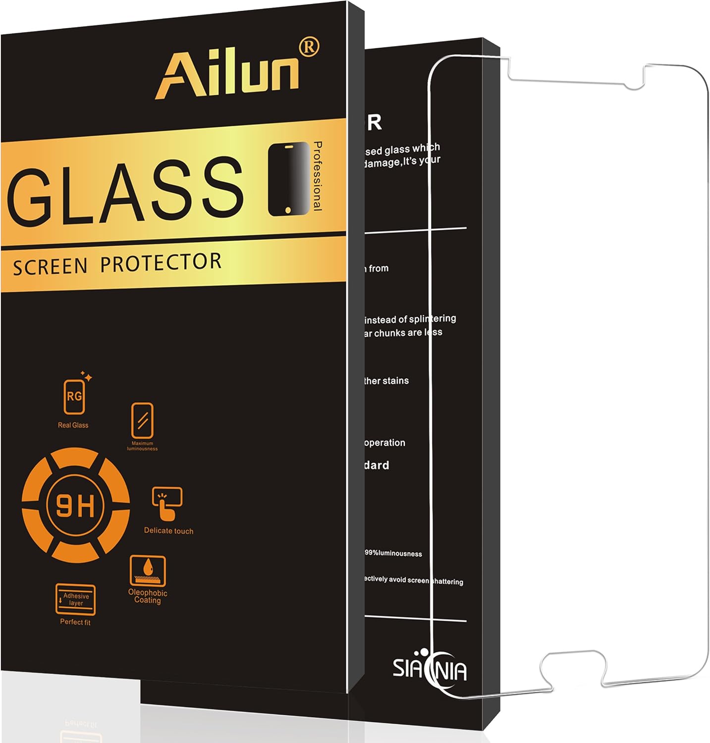 Ailun Screen Protector Compatible Galaxy Note 5 Tempered Glass 9H Hardness 2.5D Edge Ultra Clear Anti Scratch Case Friendly Siania Retail Package