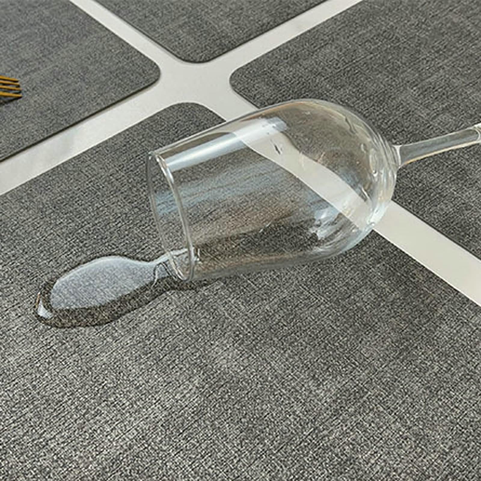 4er Set Tischmatte für Couchtisch, Table Mat Leather 30x43cm Zweifarbiges Rechteck Dunkelgrau Braun