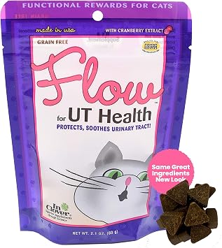 In Clover Flow Soft Chews for Daily Support for UT Health in Cats, Scientifically Formulated with Natural Ingredients for a Healthy Urinary Tract. 2.1oz. 60gm