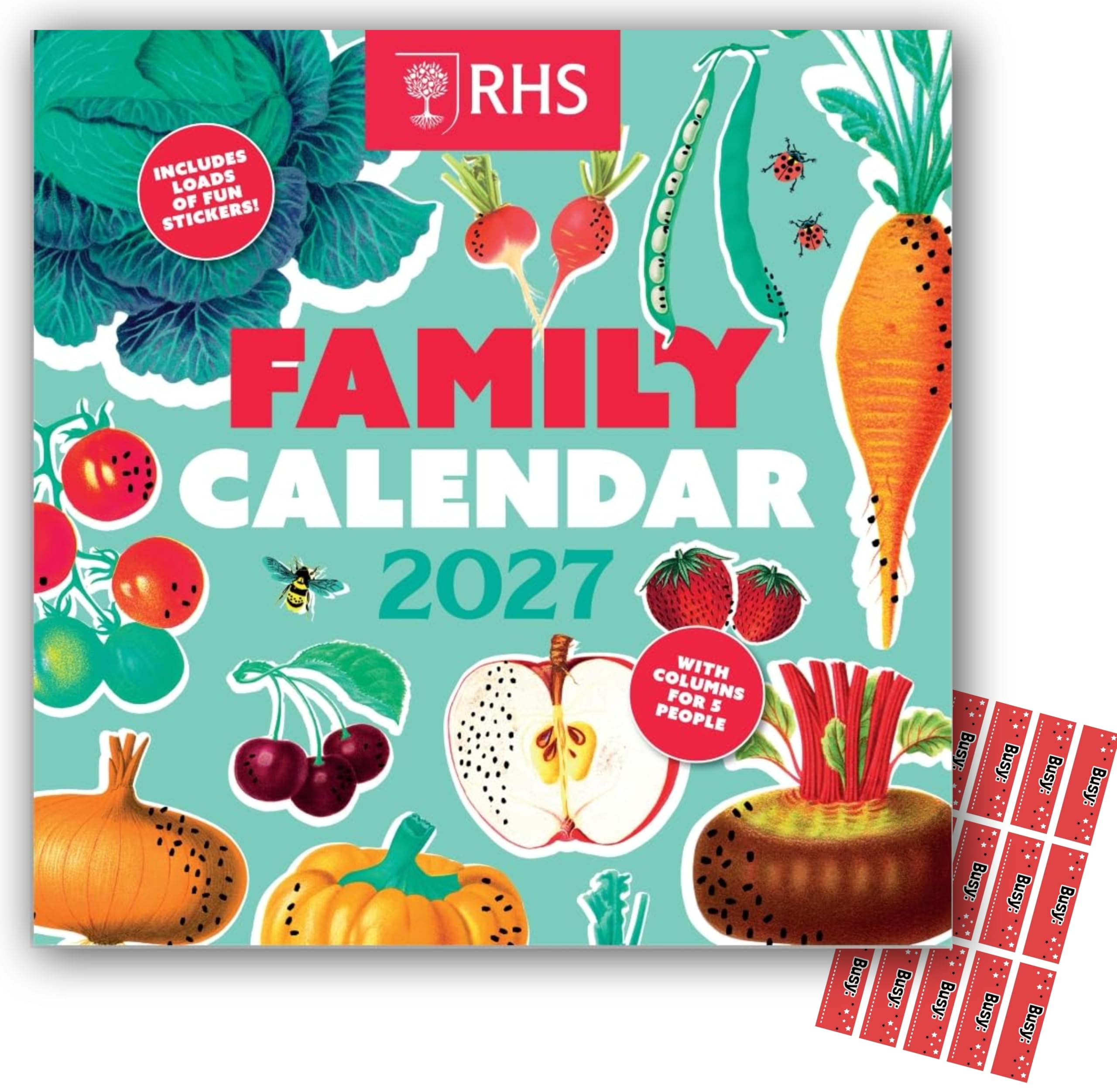 Royal Horticultural Society Calendar 2027 Official RHS Family Organiser Wall Calendar with Free Organising Stickers