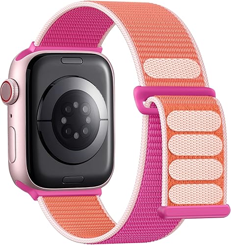 Lenrao Sport Loop Compatible with Apple Watch Bands for Women Men 40mm 41mm 42mm 38mm, Soft Breathable Nylon Wrist Straps for iWatch Bands Series 11/10/9/8/7/6/5/4 SE 3/2/1 Plum