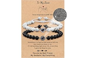 100 Languages I Love You Bracelet Morse Code Projection Double Heart Bracelet...