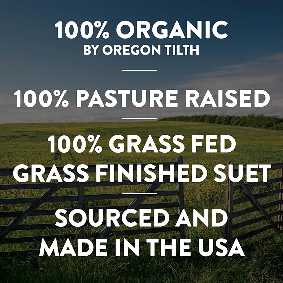 Fatworks Organic Grass-Fed Beef Tallow, Organic Cooking Oil, 14 oz (3 Pack) | Certified Organic, Non-GMO, Pasture-Raised, KETO Friendly