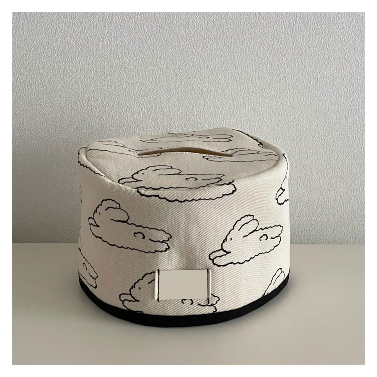 Kosmetiktuch-Spenderbox Stilvolle runde Taschentuchbox aus Baumwolle, Papierhandtuchhalter, Elegante Dekoration for die Küche Must-Haves für die Wohnung(A)