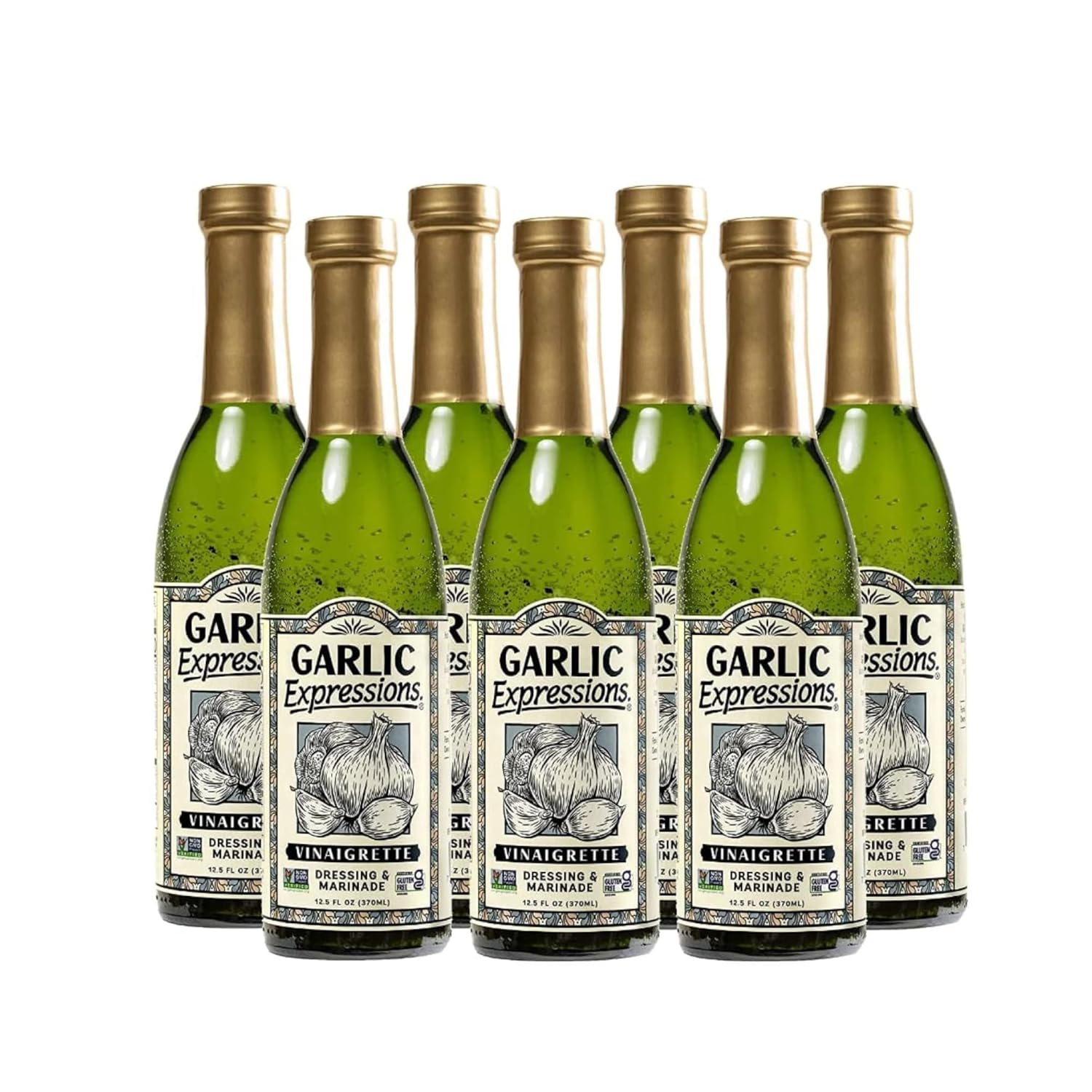 Garlic Expressions Vinaigrette Dressing, 12.5 Ounce - 2 Pack - Packaged by Voodoux Sales TM (12 Pack)